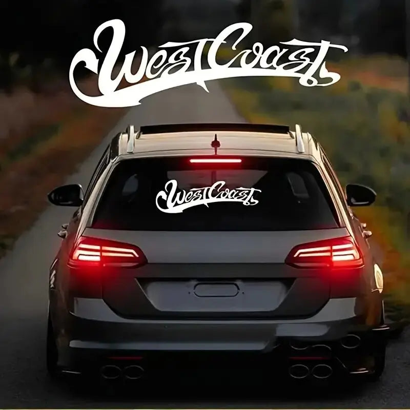 Westcoast Design Car Sticker for Front Rear Windshield Window JDM Style Car Body Decals Waterproof Vinyl Car Accessories - DriveNova
