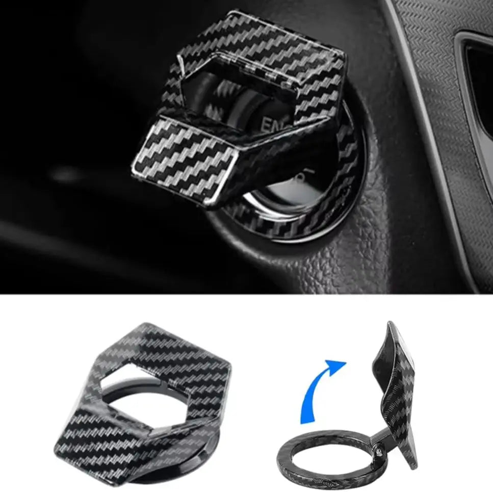 Car Engine One-Key Start/Stop Switch Button Protective Cover - Anti-Scratch Interior Accessory