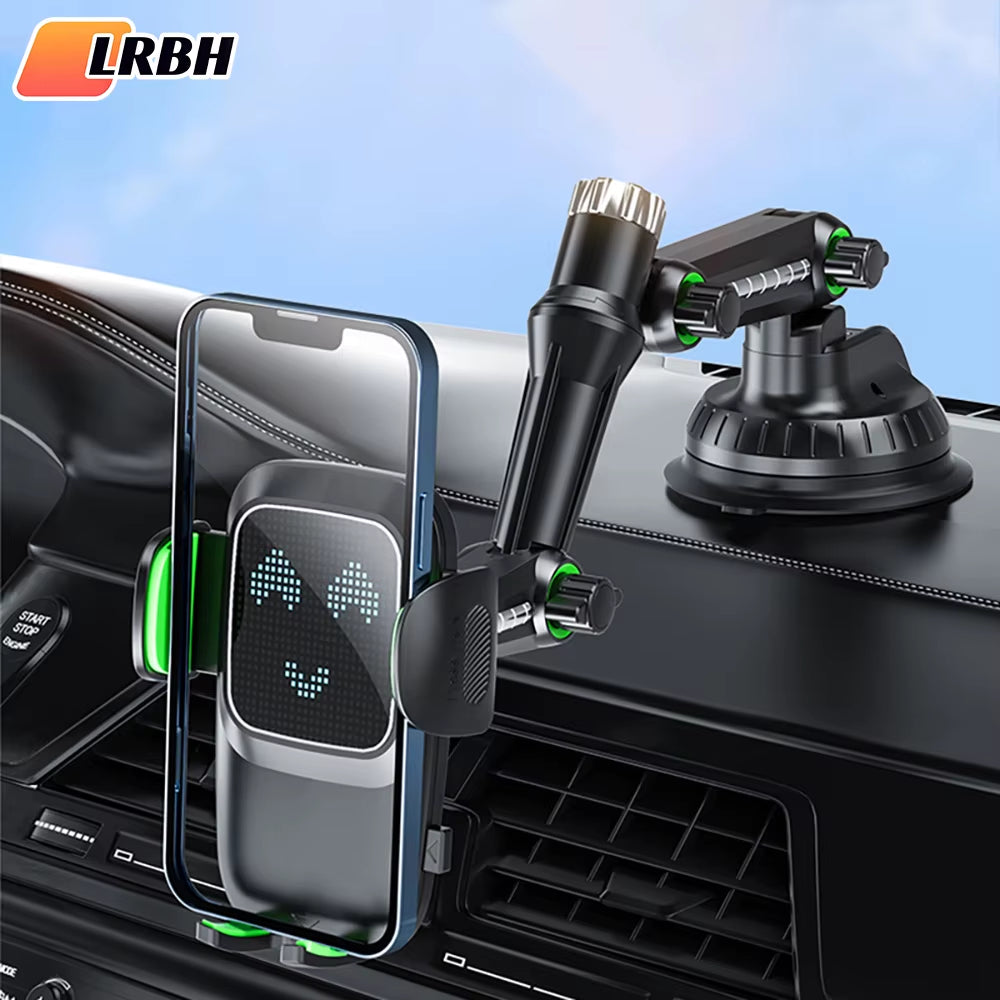 Universal Suction Cup Car Phone Holder for Windshield, Dashboard, and Window with Adhesive Gel Pad Compatibility