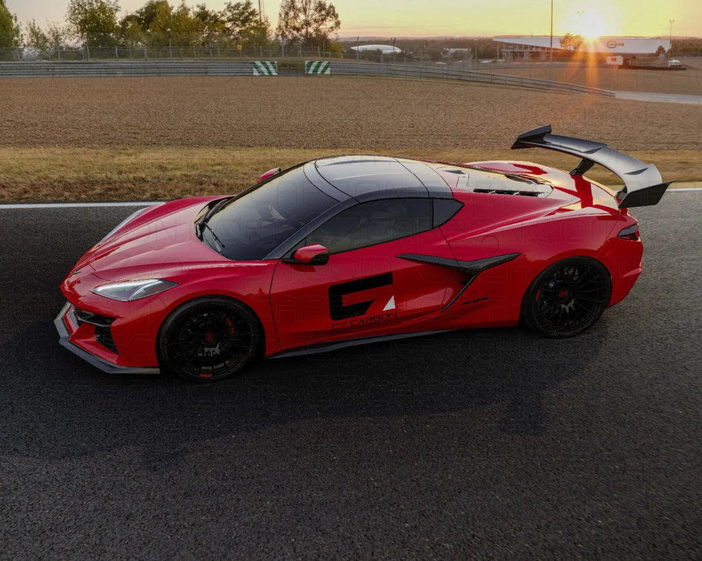 Rear Spoiler | Corvette C8 Z06/E-Ray/Zr1 (2023-2025) | ZR1 Style Chassis-Mount Carbon Fiber - DriveNova