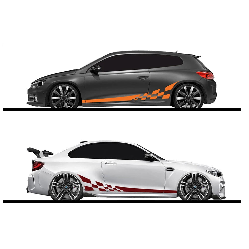 2Pcs/Lot 220X25Cm Car DIY Both Sides Stickers Race Stripes Camouflage Automobiles Products Car Wrap Vinyl Film Car Accessories - DriveNova
