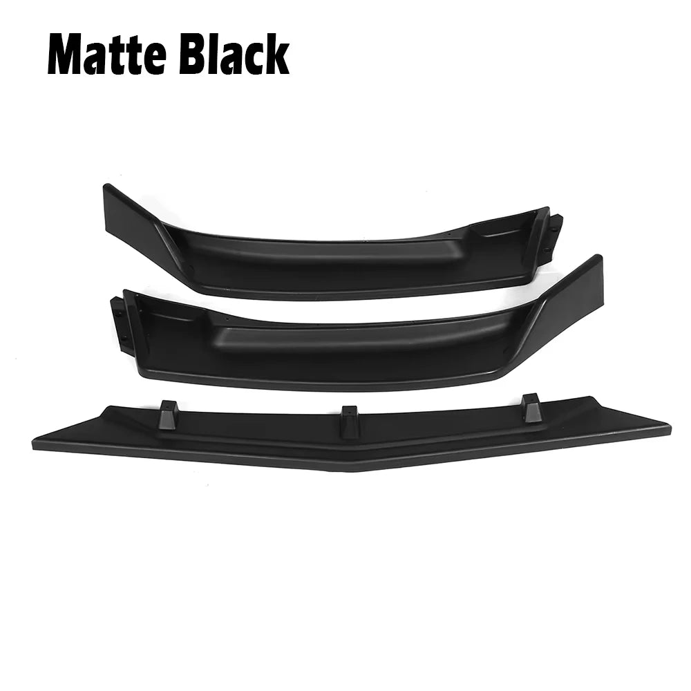 3Pcs Car Front Bumper Splitter Lip Body Kit Spoiler Trim Bumper Diffuser Guard for Mazda 3 Axela 2014 2015 2016 2017 2018 - DriveNova