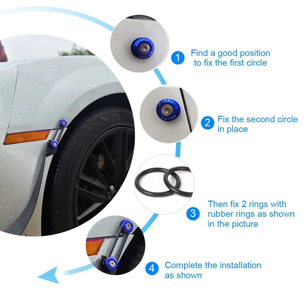 Universal Style Quick Release Fasteners Kit for Car Front Bumper Rear Bumper Hatch Cover Surround Fixing Buckle Hatch Lids - DriveNova