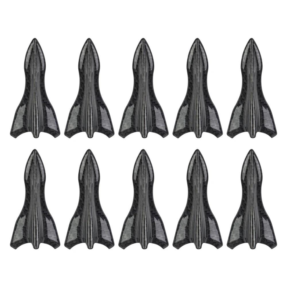 10-Piece Universal PU Rear Roof Shark Fin Spoiler Wing Kit for Enhanced Vehicle Aerodynamics - DriveNova