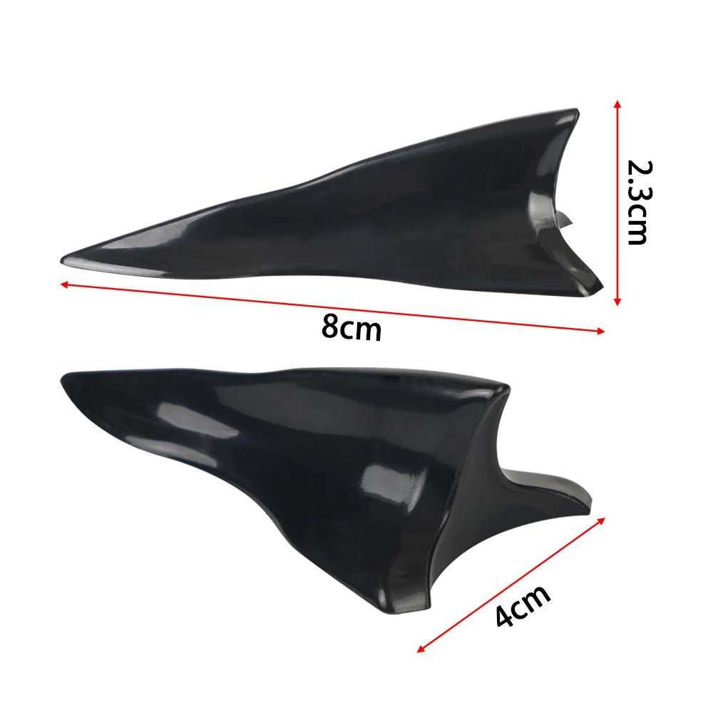 10-Piece Universal PU Rear Roof Shark Fin Spoiler Wing Kit for Enhanced Vehicle Aerodynamics - DriveNova