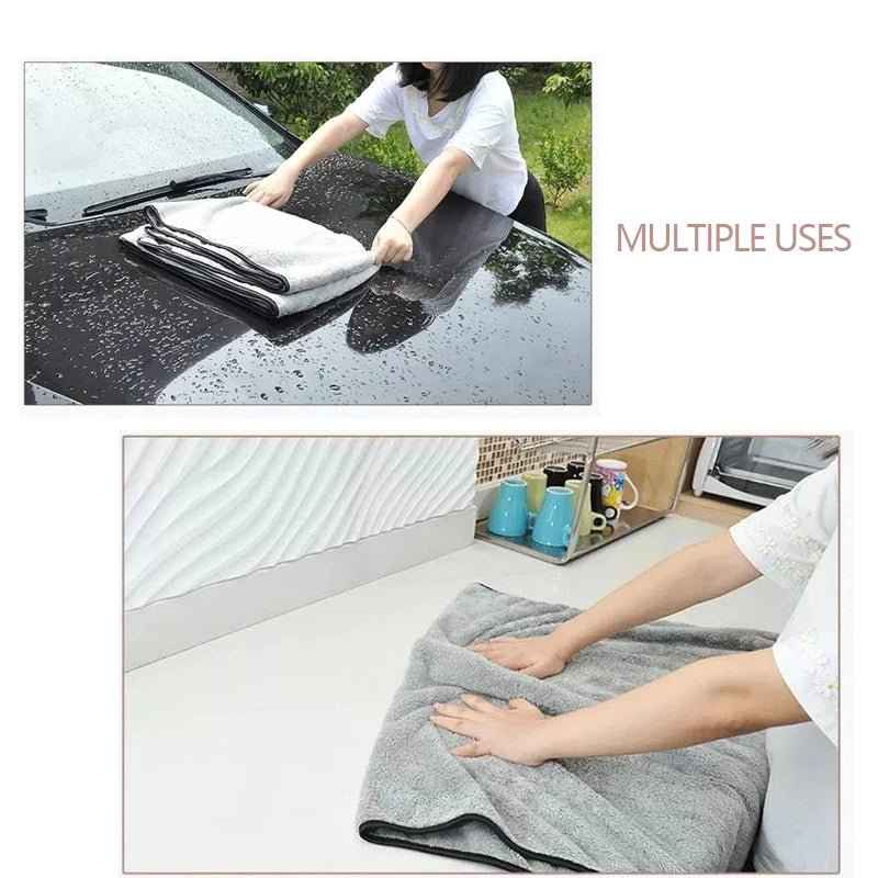 100X40Cm Microfiber Car Wash Towel High Water Absorption Cloth Premium Micro Fiber Auto Towel Fast Drying for Car Cleaning Parts - DriveNova