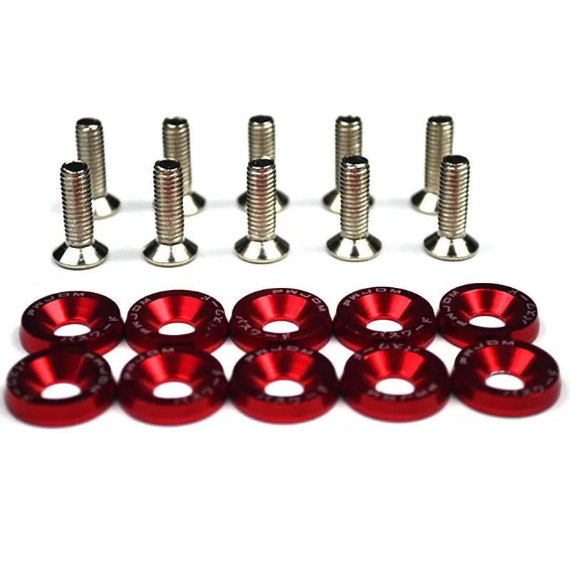 10Pcs M6 Universal JDM Style Car Modification Fender Washer License Plate Bolts Screws For Honda Auto Styling Tuning Accessories - DriveNova