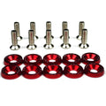 10Pcs M6 Universal JDM Style Car Modification Fender Washer License Plate Bolts Screws For Honda Auto Styling Tuning Accessories - DriveNova