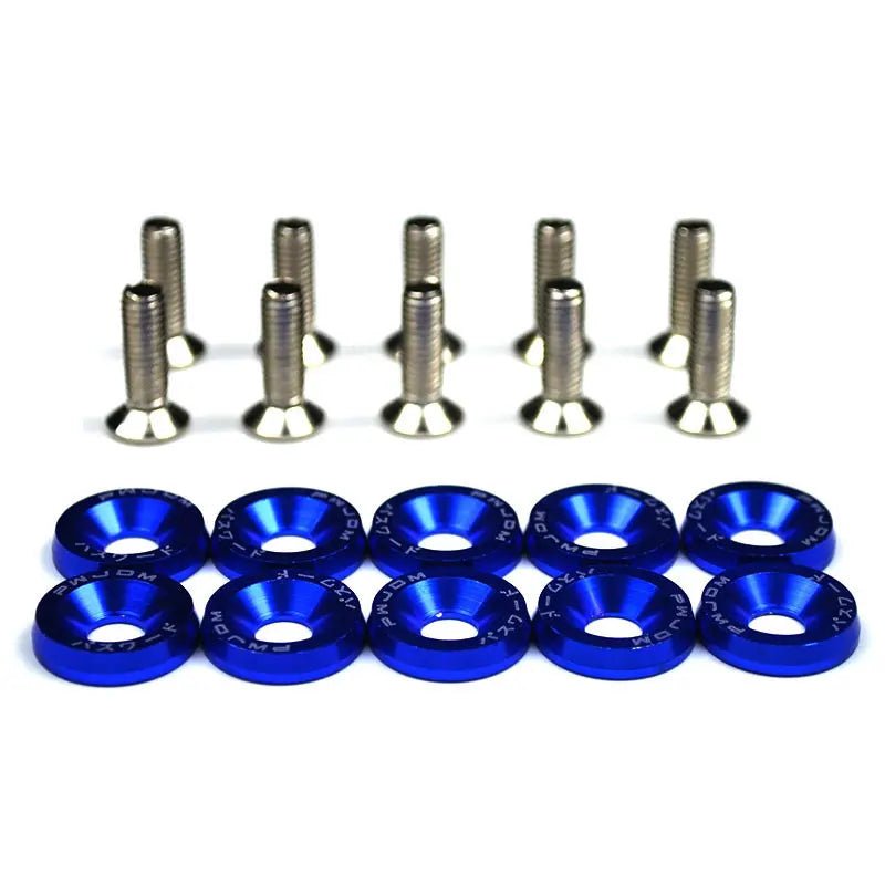10Pcs M6 Universal JDM Style Car Modification Fender Washer License Plate Bolts Screws For Honda Auto Styling Tuning Accessories - DriveNova