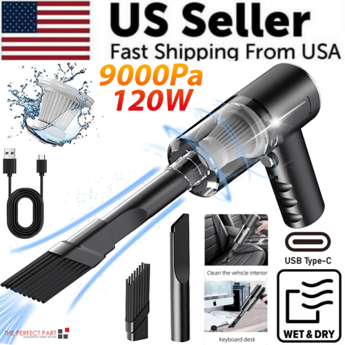 120W Cordless Handheld Vacuum Cleaner Small Mini Portable Car Auto - DriveNova