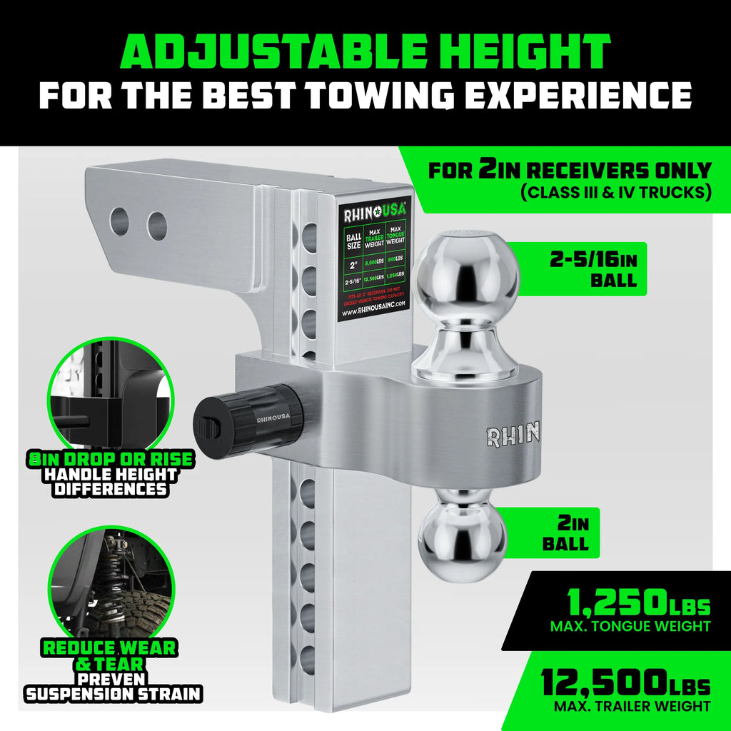 Adjustable Drop Hitch for 2-Inch Receivers
