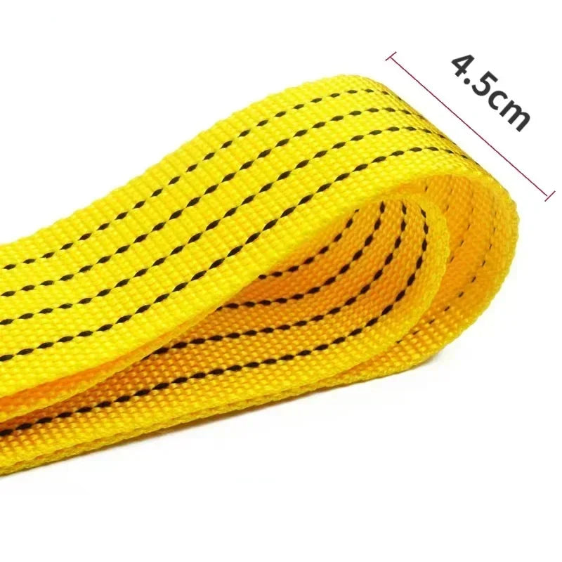 Heavy-Duty 3M/4M Car Tow Cable - 3 Ton/5 Ton Trailer Rope with Hooks for Road Recovery and Towing Accessories