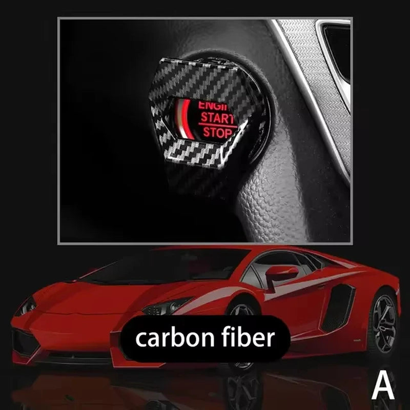 Car Engine One-Key Start/Stop Switch Button Protective Cover - Anti-Scratch Interior Accessory