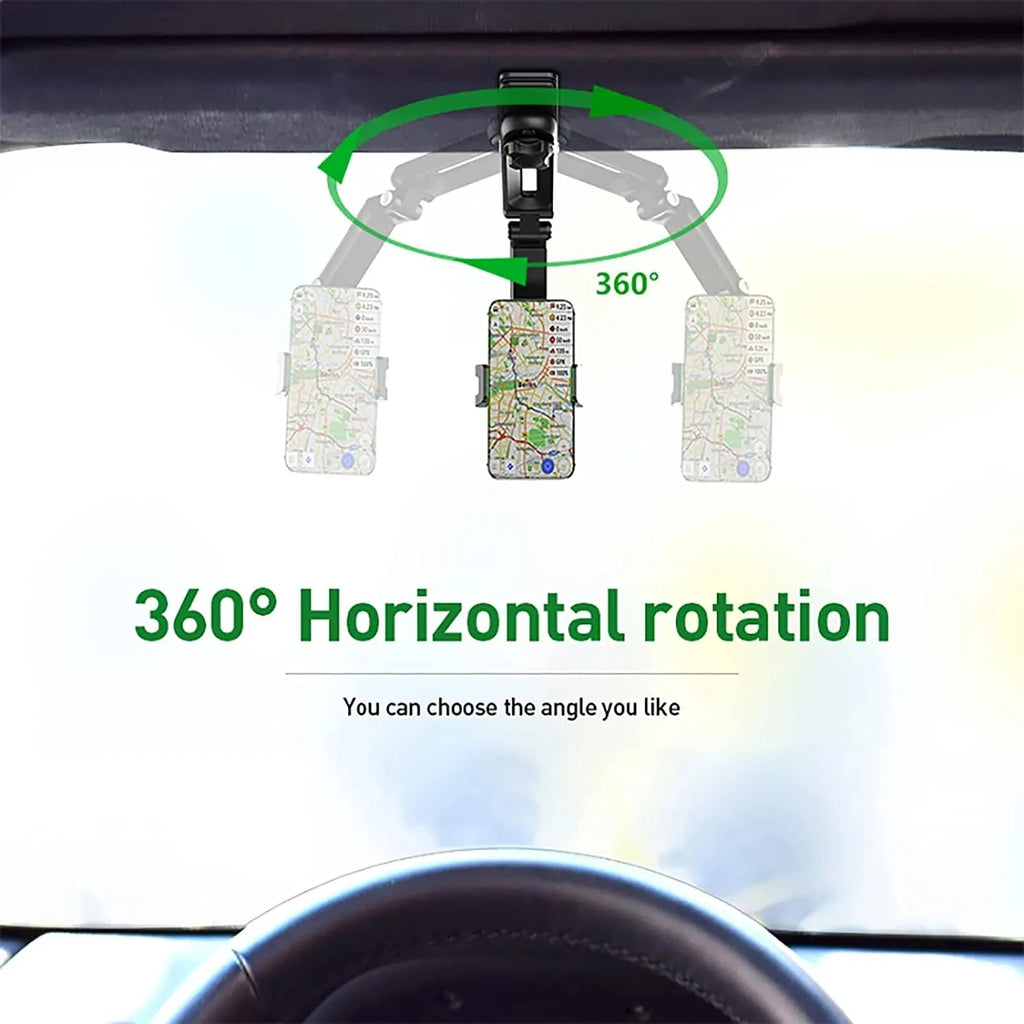Multifunctional 360° Rotating Sun Visor Phone Holder for iPhone, Samsung, and Android Devices