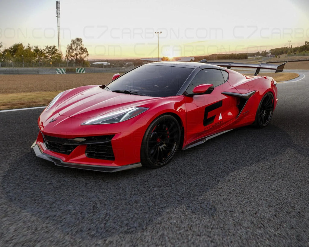 Rear Spoiler | Corvette C8 Z06/E-Ray/Zr1 (2023-2025) | ZR1 Style Chassis-Mount Carbon Fiber - DriveNova
