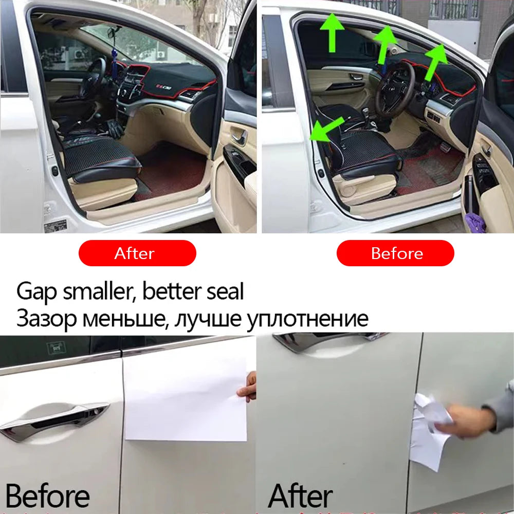 B-Shaped Rubber Car Door Seal Strips for Weatherproofing and Sound Insulation - Automotive Accessories