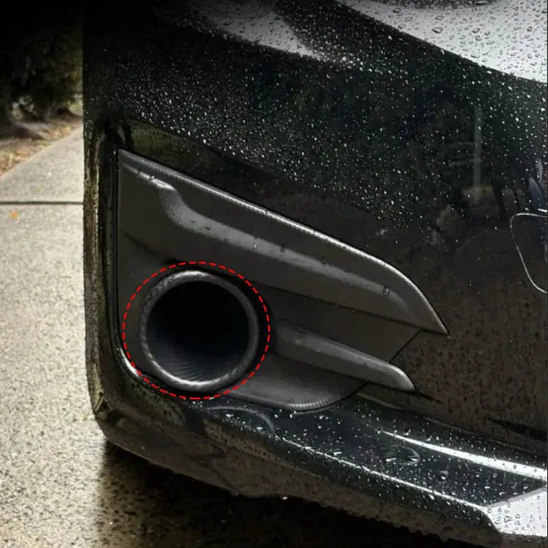 2 design Universal ABS Car Front Bumper Admission Air Turbo Air Intake Pipe Kit Turbine Inlet Kit Pipe Air Funnel - DriveNova