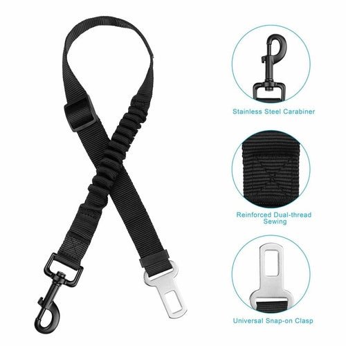 2 Pack Adjustable Dog Harness For Car Seatbelt Connector Restrain - DriveNova