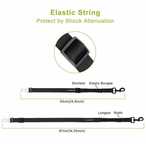 2 Pack Adjustable Dog Harness For Car Seatbelt Connector Restrain - DriveNova