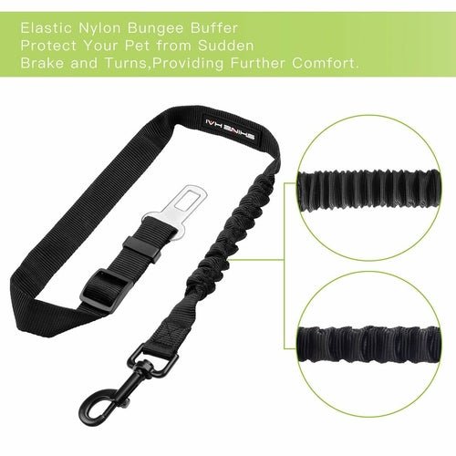 2 Pack Adjustable Dog Harness For Car Seatbelt Connector Restrain - DriveNova