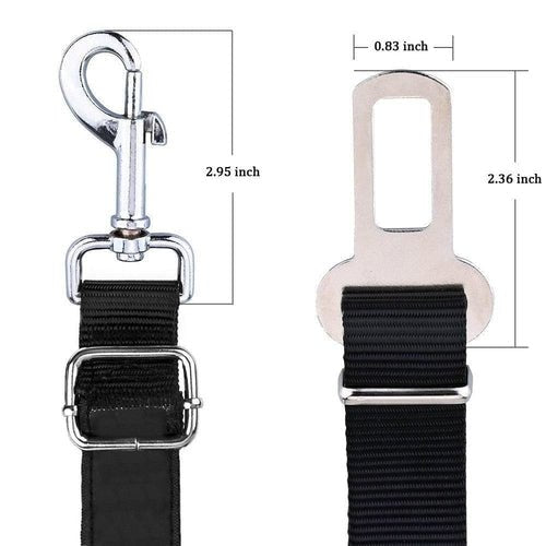 2 Pack Adjustable Dog Harness For Car Seatbelt Connector Restrain - DriveNova
