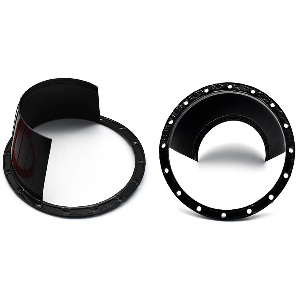 2-Pack Universal 6.5-Inch Waterproof Speaker Covers with Rust Protection - Black and Red - DriveNova