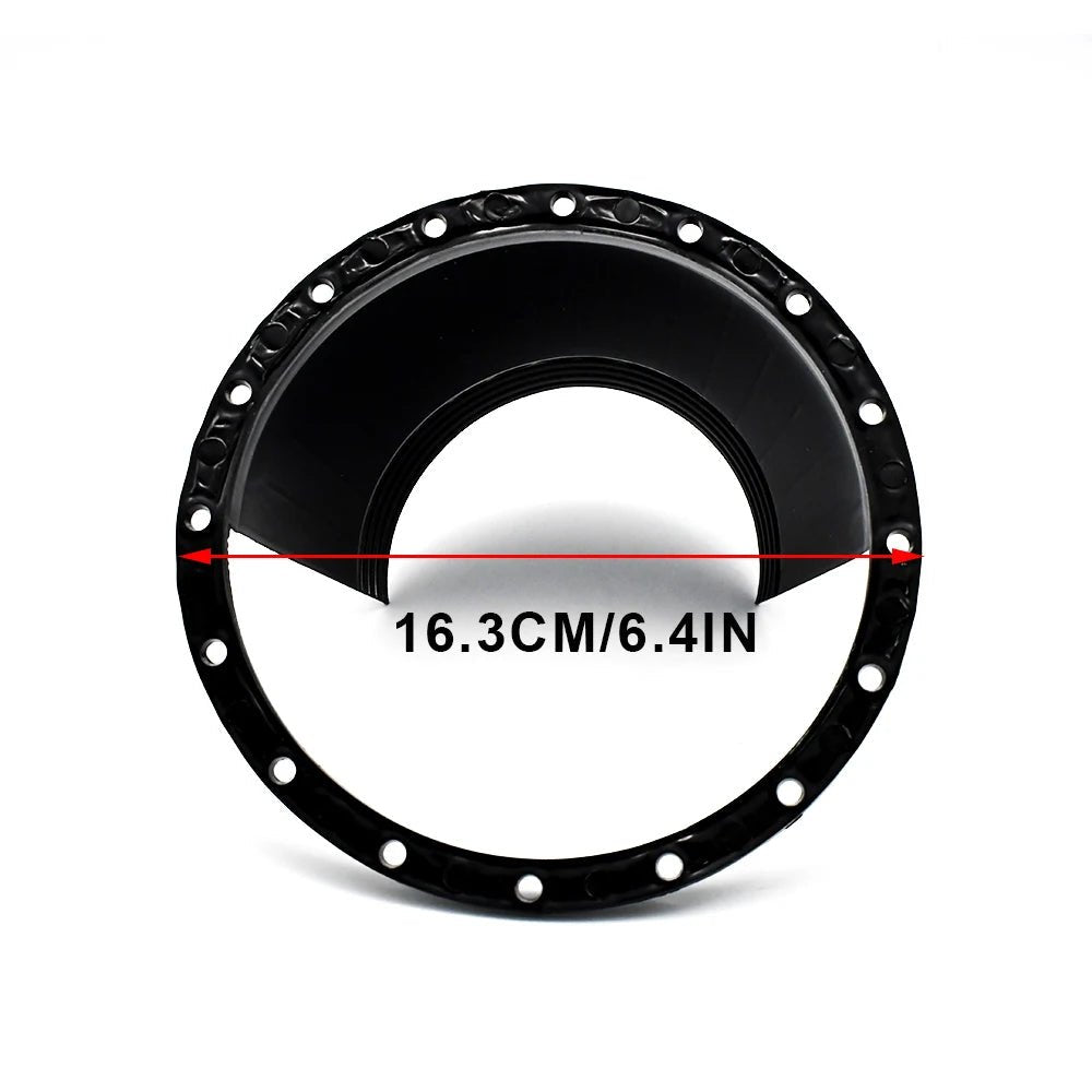 2-Pack Universal 6.5-Inch Waterproof Speaker Covers with Rust Protection - Black and Red - DriveNova