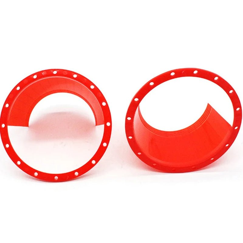 2-Pack Universal 6.5-Inch Waterproof Speaker Covers with Rust Protection - Black and Red - DriveNova