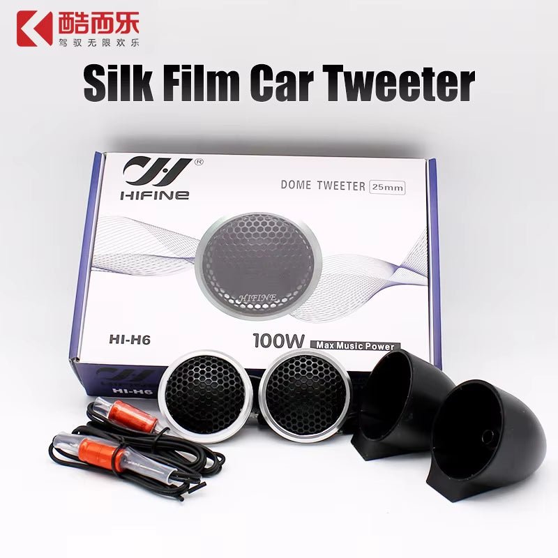2-Piece Silk Film Aluminum Car Tweeter Speakers for High-Performance Audio Modification - DriveNova