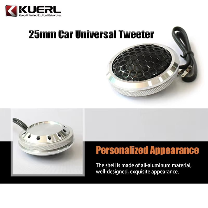 2-Piece Silk Film Aluminum Car Tweeter Speakers for High-Performance Audio Modification - DriveNova