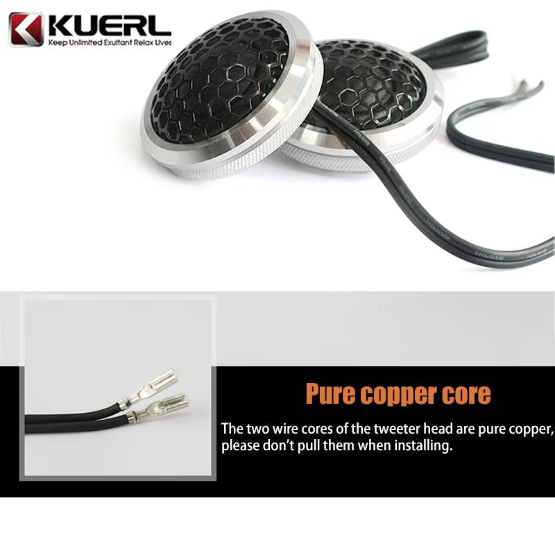 2-Piece Silk Film Aluminum Car Tweeter Speakers for High-Performance Audio Modification - DriveNova
