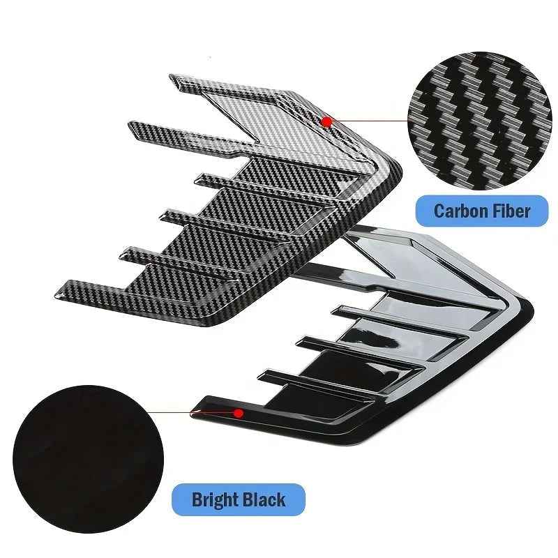 2-Piece Universal 3D Car Shark Gill Side Fender Air Vent Wing Decoration Stickers - Exterior Accessories for Enhanced Styling - DriveNova