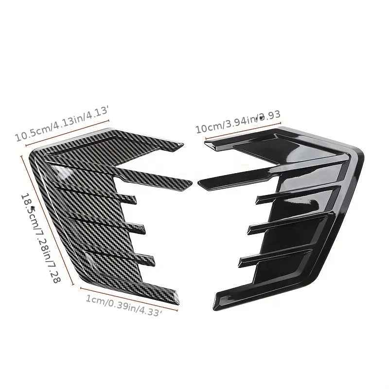 2-Piece Universal 3D Car Shark Gill Side Fender Air Vent Wing Decoration Stickers - Exterior Accessories for Enhanced Styling - DriveNova