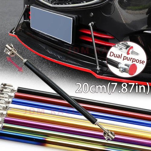 200mm Universal Car Splitter Rods Racing Adjustable Stainless Steel Front Bumper Lip Support Tie Bar Kit Saving Drilling Hole - DriveNova