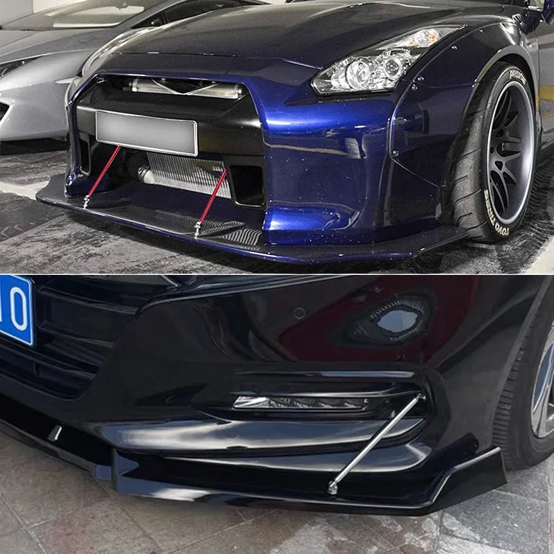 200mm Universal Car Splitter Rods Racing Adjustable Stainless Steel Front Bumper Lip Support Tie Bar Kit Saving Drilling Hole - DriveNova