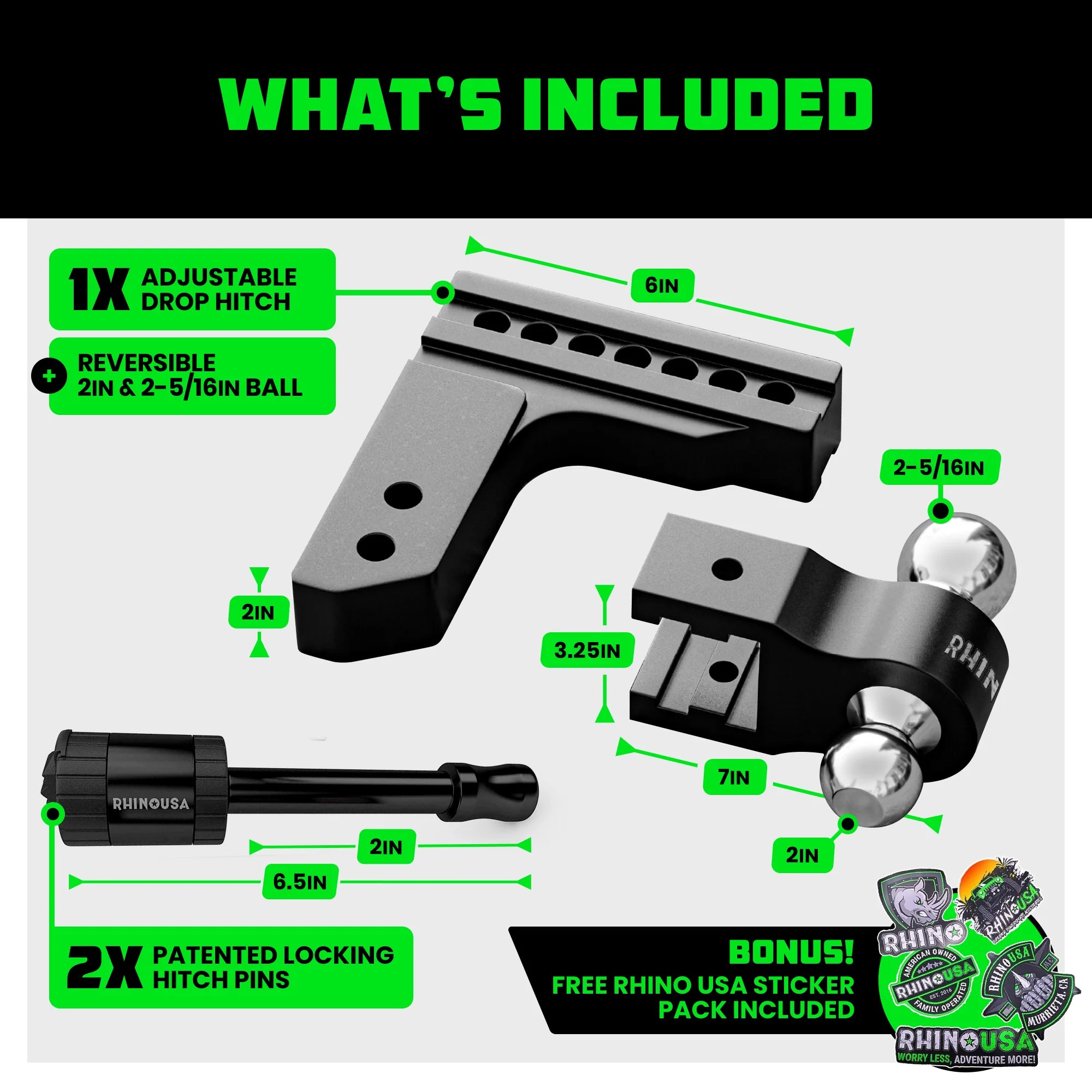 Adjustable Drop Hitch for 2-Inch Receivers