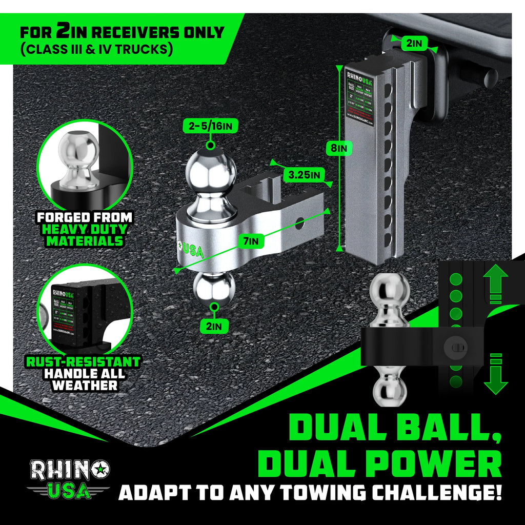 Adjustable Drop Hitch for 2-Inch Receivers