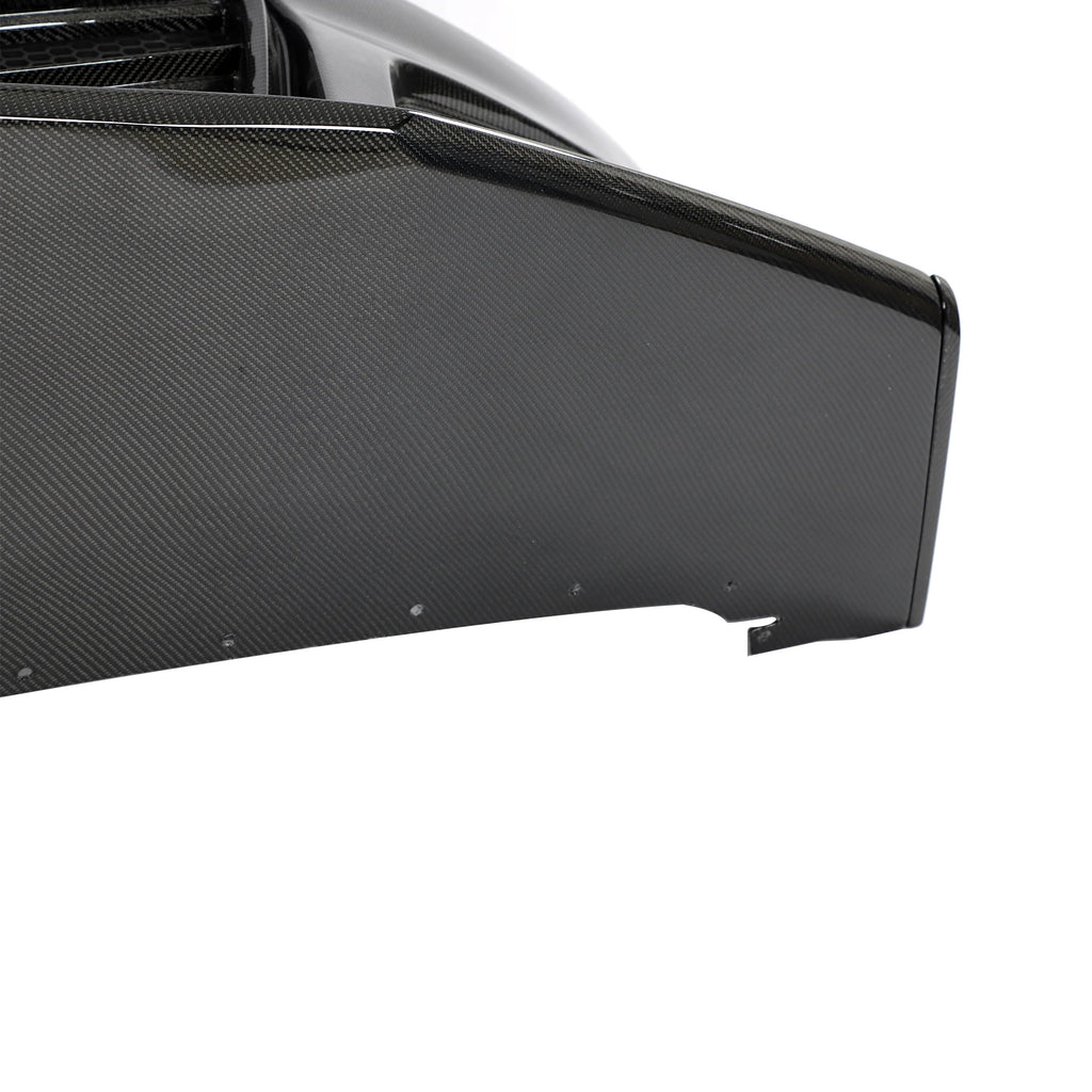 2010-2015 Chevy Camaro Black Panther 1PC Full Gloss Carbon Fiber Front Bumper Conversion Track Package