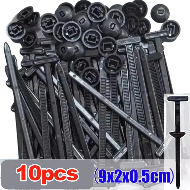 100/50/20Pcs Car Nylon Tie Wrap Cable Fixed Fastener Clips Car Hose Fastening Zip Strap Self-Locking Reusable Nylon Cable Ties - DriveNova