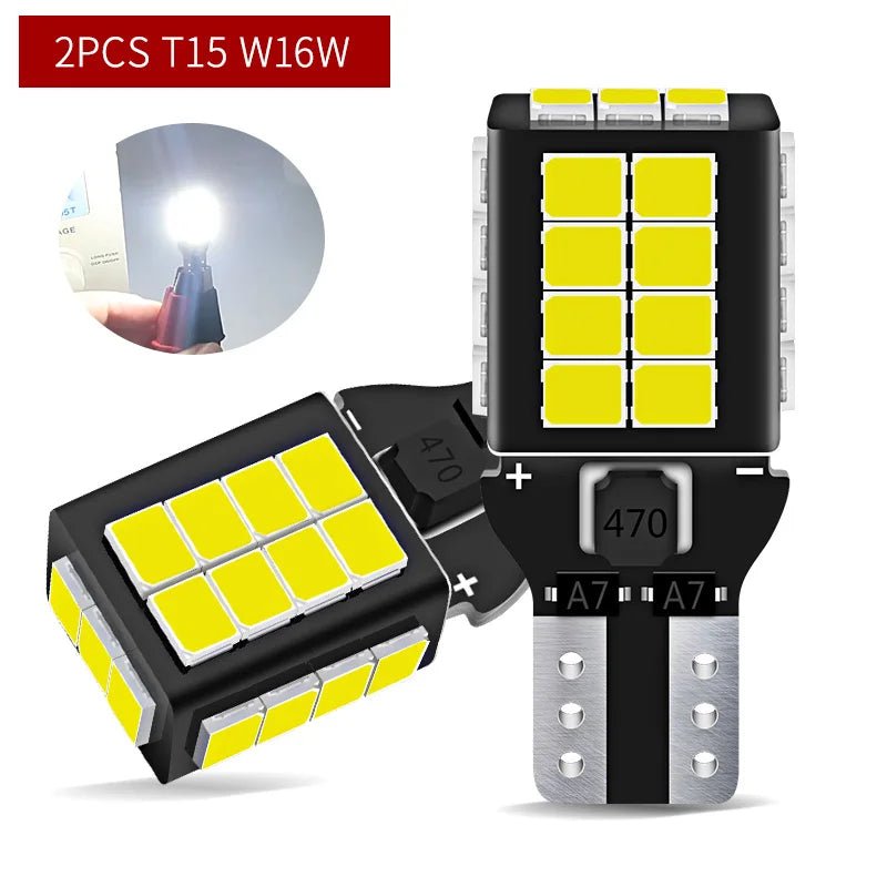 2700LM Canbus T15 T16 LED Reverse Lights W16W Car Back up Rear Lamp for Audi A3 A4 B6 B8 A6 C6 80 B5 B7 A5 Q5 Q7 TT 8P 100 8L C7 - DriveNova