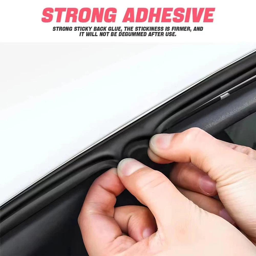B-Shaped Rubber Car Door Seal Strips for Weatherproofing and Sound Insulation - Automotive Accessories