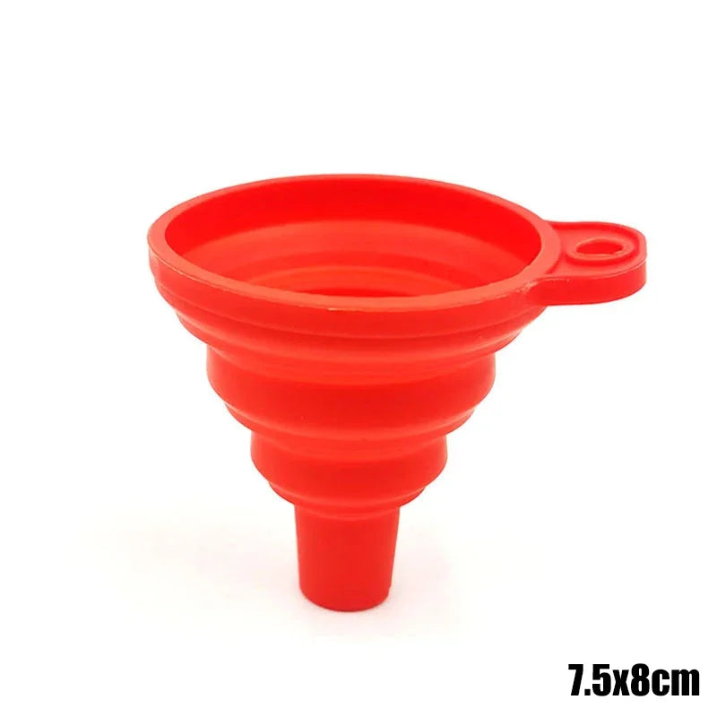 Long Stem Anti-Splash Funnel for Gasoline and Oil Filling - Plastic Refueling Tool for Cars and Trucks