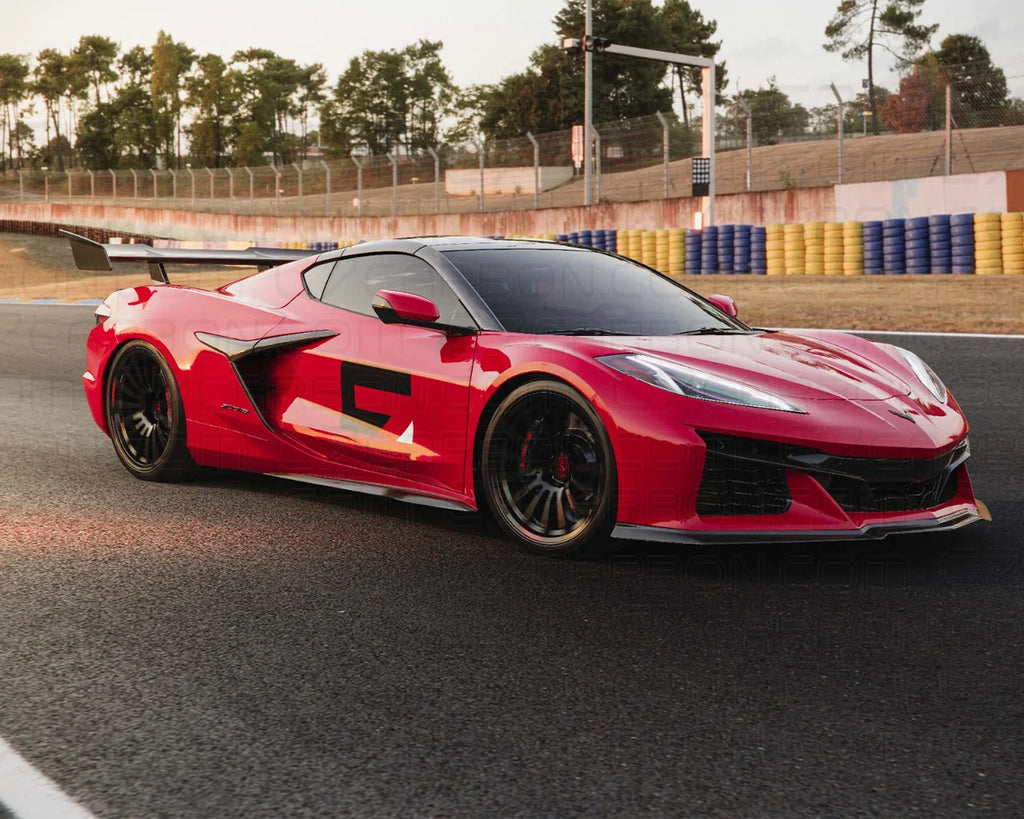 Rear Spoiler | Corvette C8 Z06/E-Ray/Zr1 (2023-2025) | ZR1 Style Chassis-Mount Carbon Fiber - DriveNova