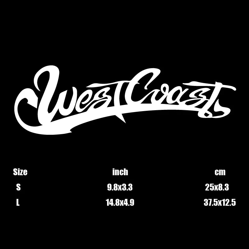 Westcoast Design Car Sticker for Front Rear Windshield Window JDM Style Car Body Decals Waterproof Vinyl Car Accessories - DriveNova