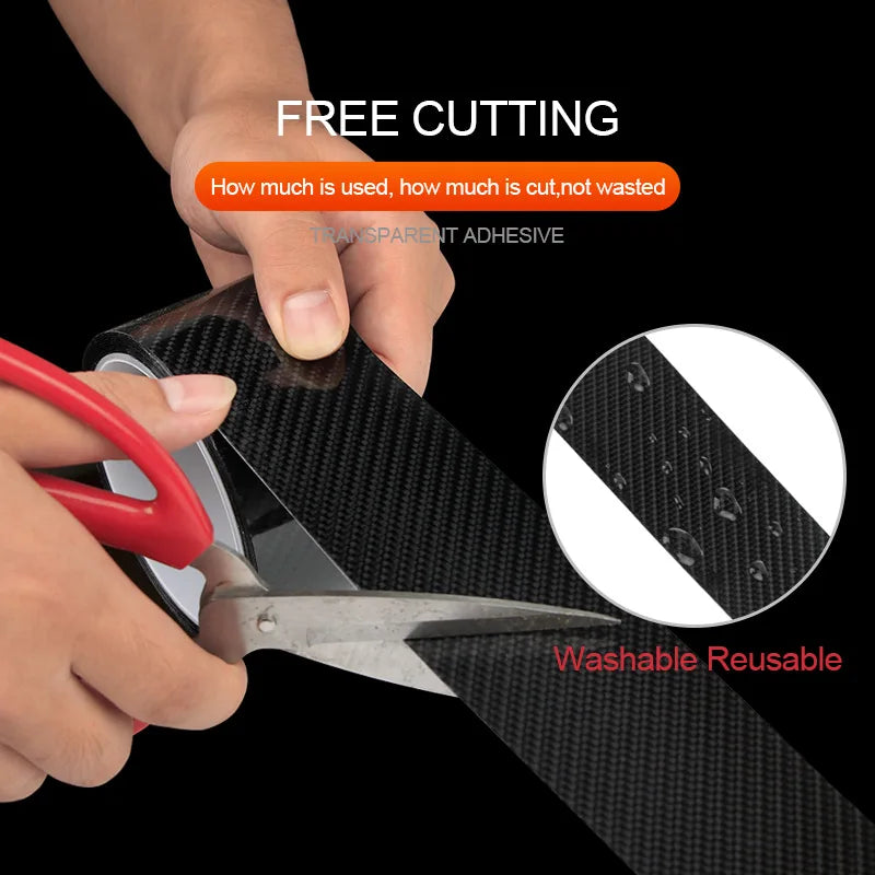 SEAMETAL Car 5D Carbon Fiber Vinyl Wrap Film Black Self Adhesive Car Wrap Foil anti Scratch Sticker Waterproof Car Accessories - DriveNova