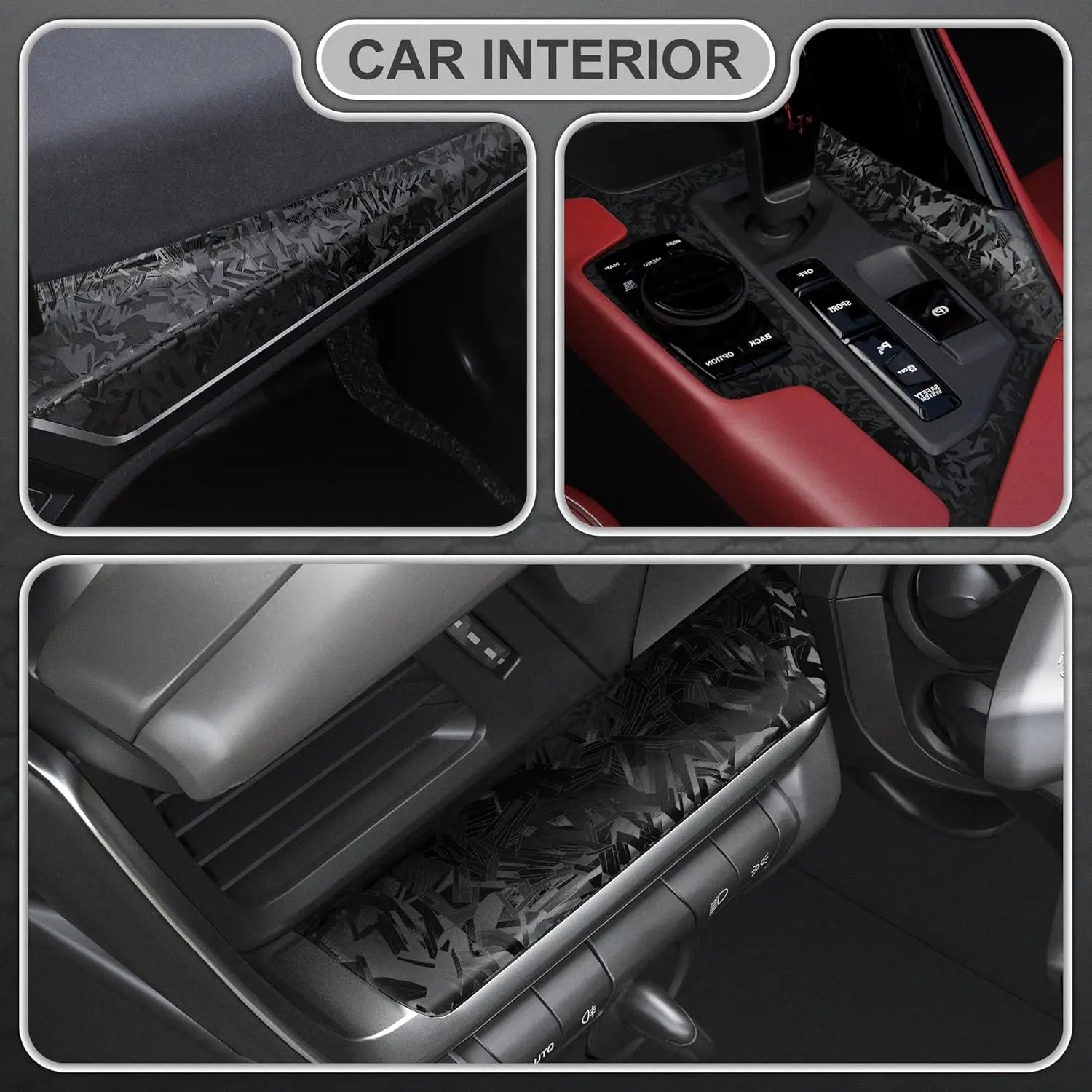 High-Quality Matt Forged Glass Black Sticker Car Wrap Vinyl Motorcycle Accessories Carbon Fiber Wrap Car Tuning Stickers Decal - DriveNova