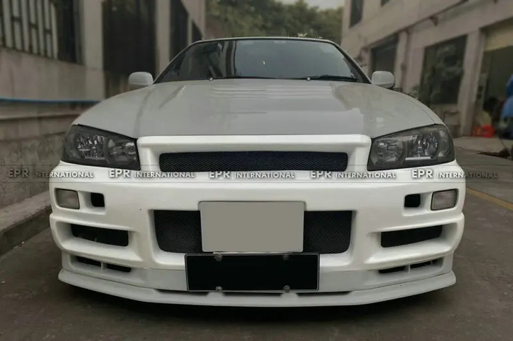 For Skyline R34 GTT GTR Conversion Kit Stune Front Bumper(Can Only Fitted with Conversion Hood) - DriveNova