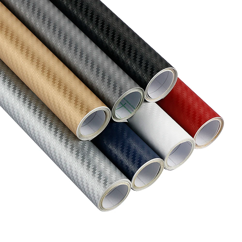 50Cm Wide 3D Carbon Fiber Vinyl Film 3M Car Stickers Waterproof DIY Auto Vehicle Motorcycle Car Styling Wrap Roll Accessories - DriveNova