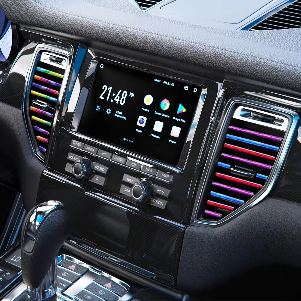 10-Piece 20cm U-Shaped Decorative Trim Strips for Car Air Conditioner Outlets and Door Edge Protection