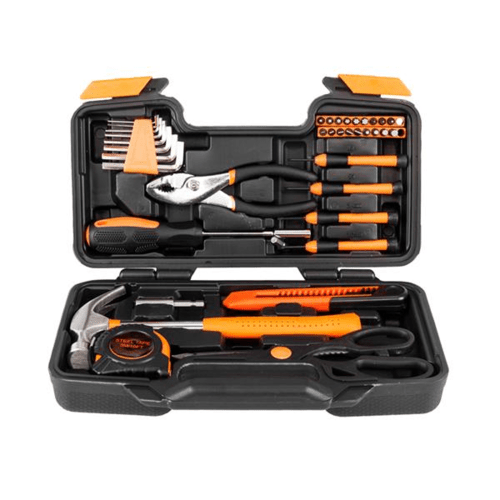 39PCS Hand Tool Set Home Measuring Tape Pliers Tool Kit - DriveNova